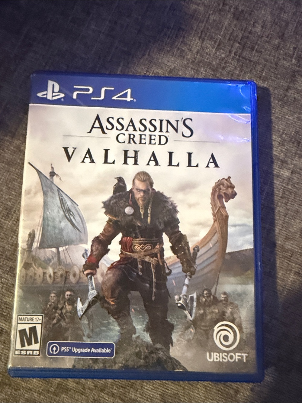 Assassin's Creed‎ Valhalla PS4 Video Game - Blue Case